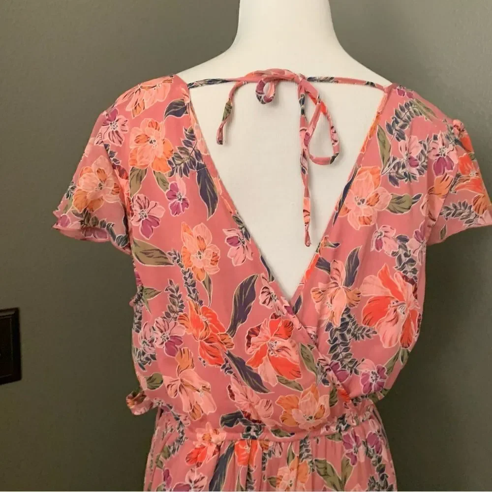 Band of Gypsies Lianna Floral-Print Wrap Dress